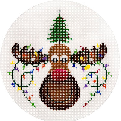 Christmas: Moose with Christmas Lights