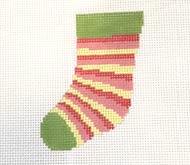 Multiple Stripes Mini Sock - Family Arts Needlework Shop