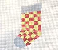 Checkerboard Mini Sock - Family Arts Needlework Shop