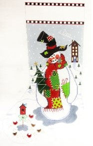 Stocking - Patchwork Snowman