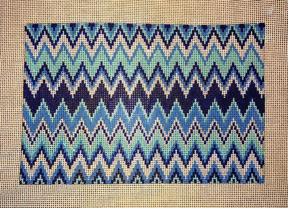 Blue ZigZag Clutch