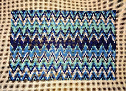 Blue ZigZag Clutch