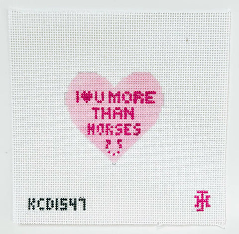 Pink Heart: I Love U More Than Horses