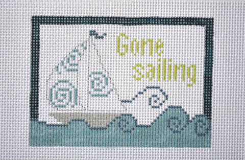Hanging: Gone Sailing (Swirls)  13ct