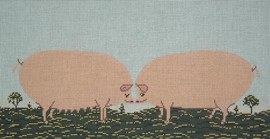 KISSING PIGS   13ct