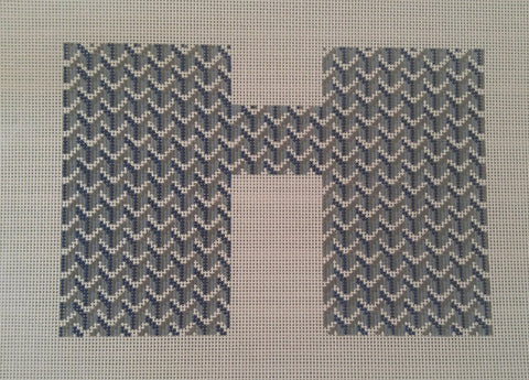 Y Pattern Clutch Back Blue
