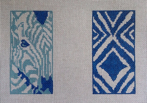 Eyeglass Case: Blue Double Zebra