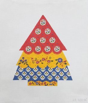 RED, YELLOW and BLUE TREE. 13ct