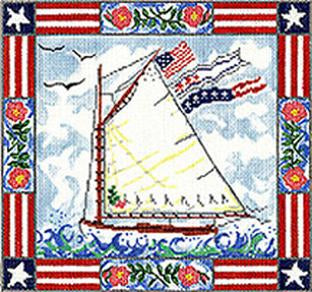 PATRIOTIC SAILBOAT