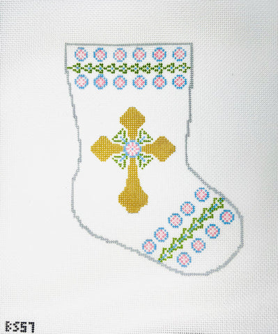 Stocking Bauble Canvas: Immanuel Cross