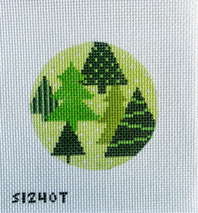 Round - Multiple Green Trees