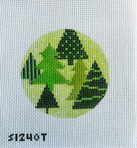 Round - Multiple Green Trees