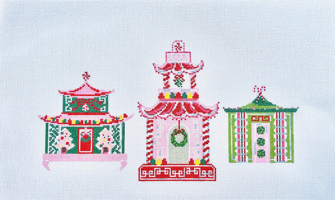 Bolster Pillow: Holiday Pagoda