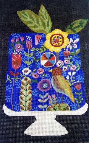 BLUE CAKE With BIRD   13ct