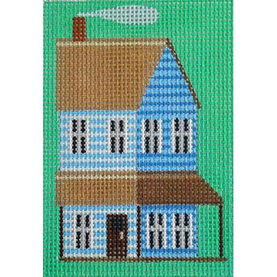 Key Fob: Blue Prairie House
