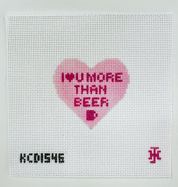 Pink Heart:I love you more than Beer