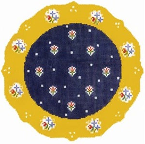 FRENCH COUNTRY PLATE-BLUE/MARIGOLD  13CT