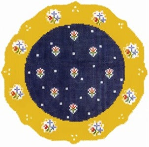 FRENCH COUNTRY PLATE-BLUE/MARIGOLD  13CT