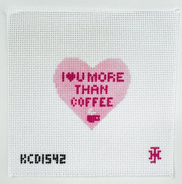 Pink Heart: I Love U More Than Coffee