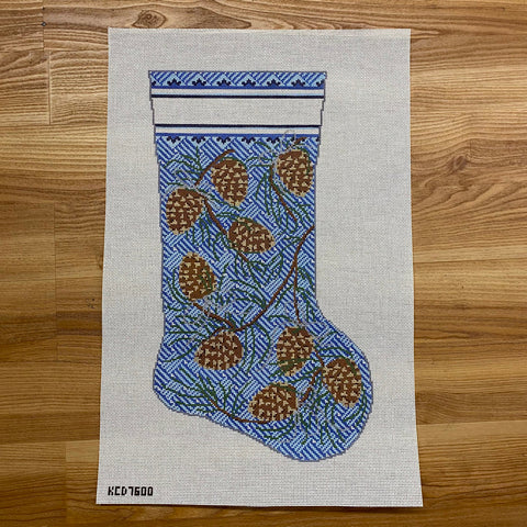 Stocking Large : Pinecones on Jennie