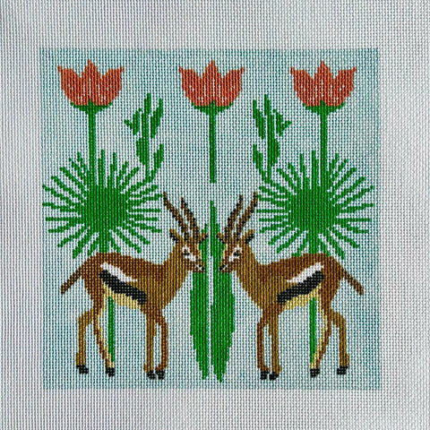 Pillow: Antelope with Palms