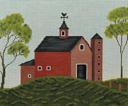 RED BARN W/SILO   13ct