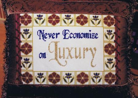 Sayings - NEVER ECONOMIZE  13ct