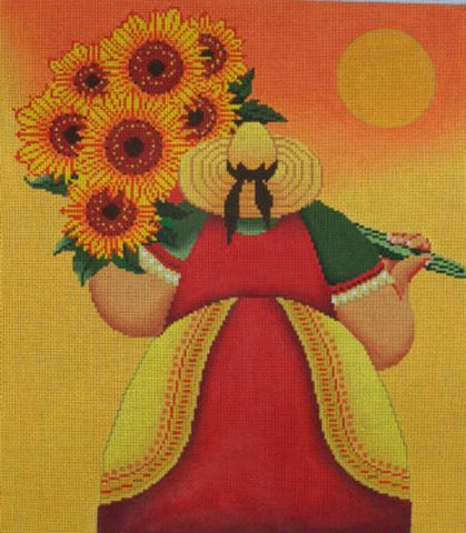 SUNFLOWER HARVEST  13ct with stitch guide by Laura Taylor