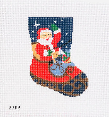 Stocking Ornament Sized Bauble: Santa Sleigh