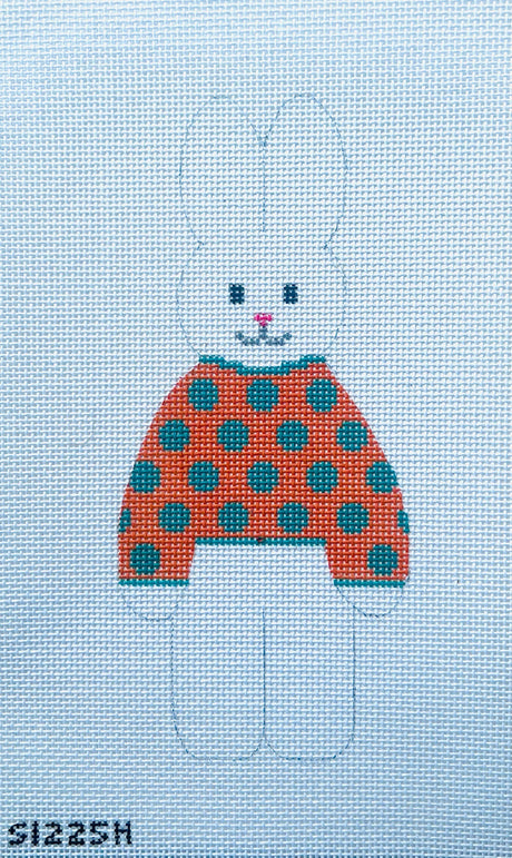 Bunny - Orange and Teal Polka Dot