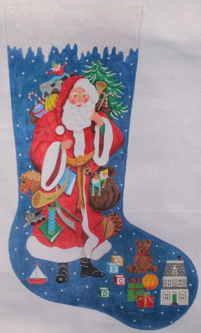Stocking – Victorian Santa w/ Toys