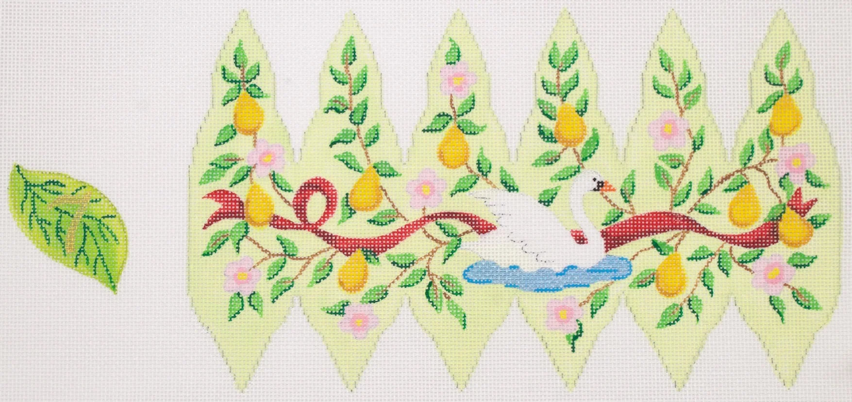 Christmas Ornament – 12 Days Stuffed Pear – Swans-a-Swimming (Day 7)