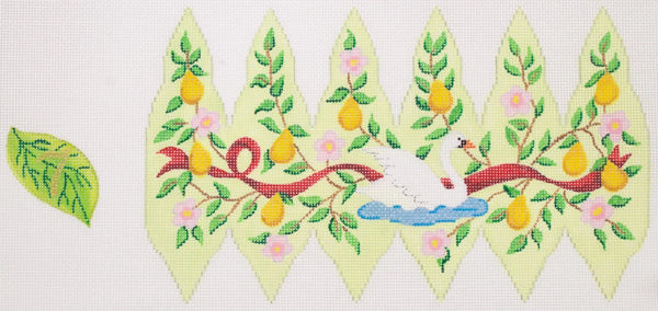 Christmas Ornament – 12 Days Stuffed Pear – Swans-a-Swimming (Day 7)