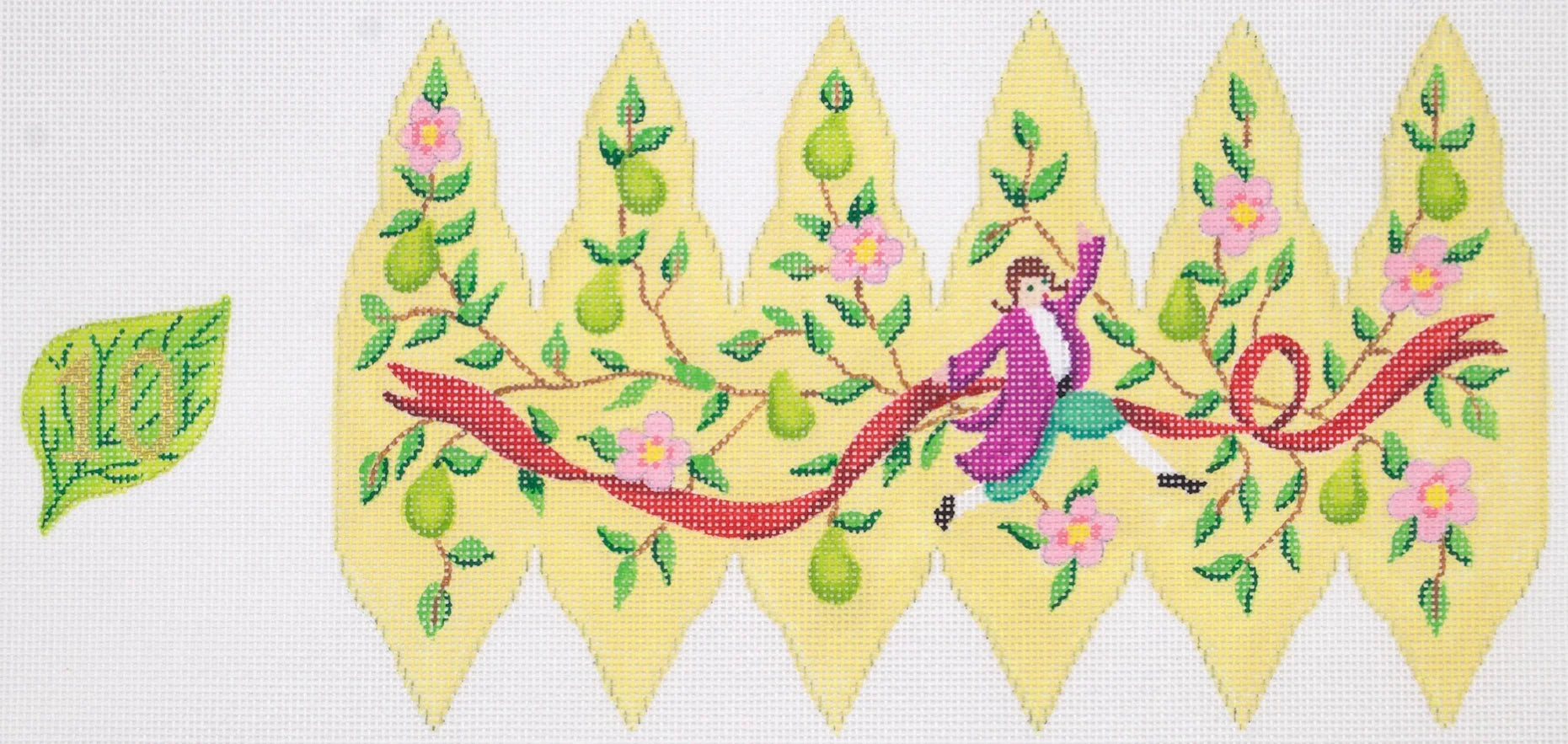 Christmas Ornament – 12 Days Stuffed Pear – Lords-a-Leaping (Day 10)