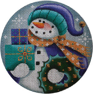 Round - Purple Snowman