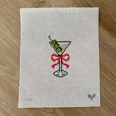 Cocktails - Dirty Martini with Red Bow