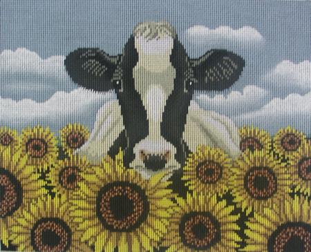 SURROUNDED BY SUNFLOWERS  13ct