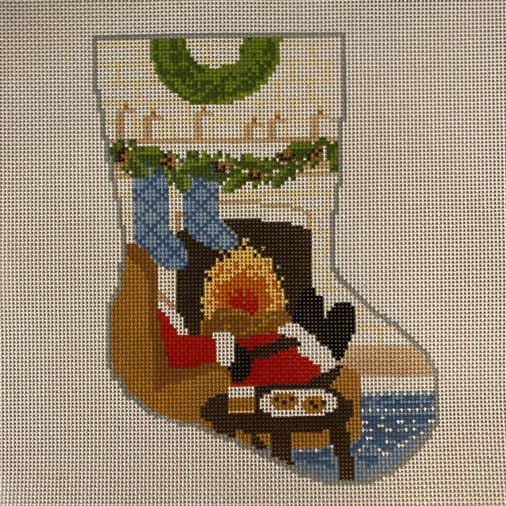 Stocking Midsize Canvas: Santa's Nightcap, 13ct