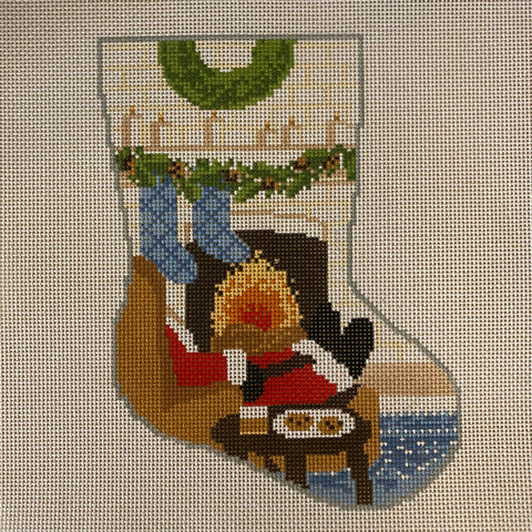 Stocking Midsize Canvas: Santa's Nightcap, 13ct