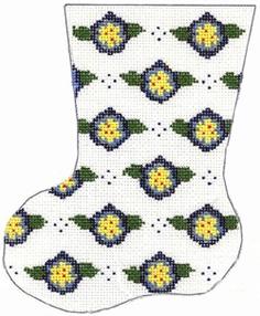 W/LARGE FLOWER MINI SOCK-WHITE