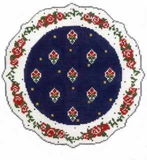 FRENCH PLATE-RED/BLUE/WHITE  13CT