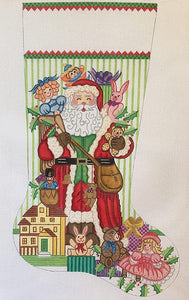 Santa with Dollhouse Stocking