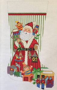 Santa with Drums and Nutcrackers Stocking