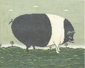 BLACK AND WHITE PIG 13ct