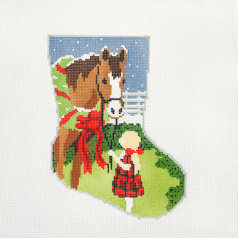 Stocking Midsize Canvas: All I Want for Christmas, 13 Mesh