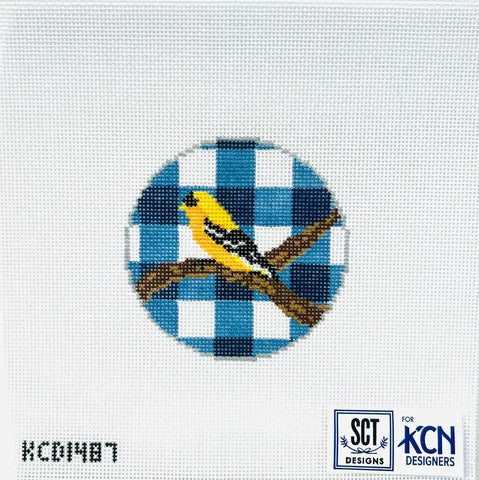 Round - Goldfinch on Gingham