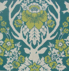 ANTLER DAMASK-PEACOCK  13ct