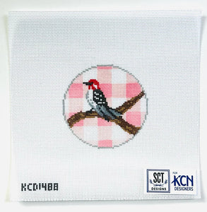 Gingham Round - Woodpecker