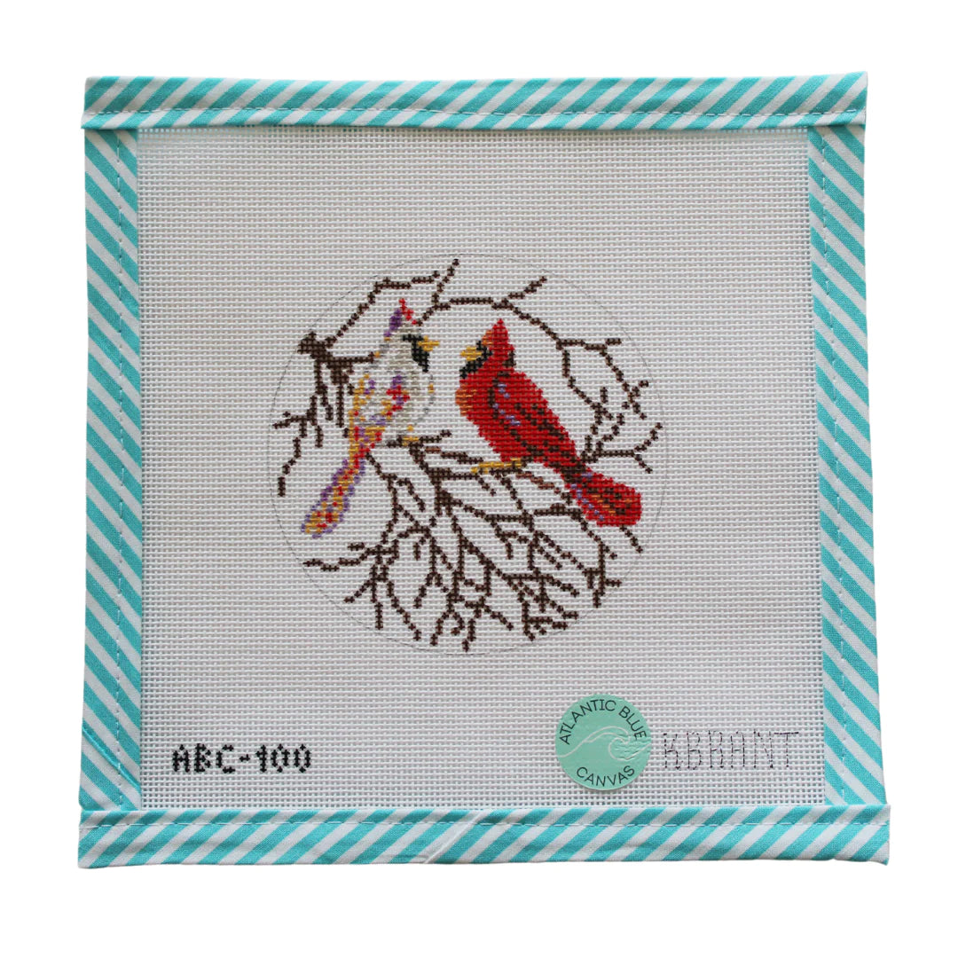Snowy Cardinal round