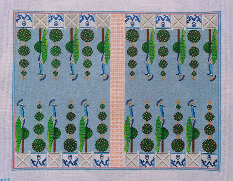 Backgammon Board: Peacock